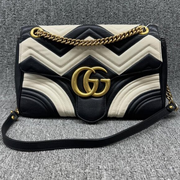 GUCCI GG Marmont Flap Leather Shoulder Bag 675-020425 - Picture 1 of 15